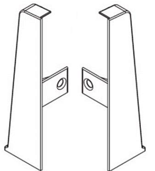 Заглушка левая/правая 215 Дуб снежный 70мм