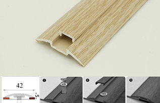 Порог с монтажным каналом 42мм*0,9 м, 213 Дуб северный