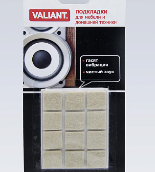 Подкладки п/мебель, 12 шт., 19х19, шерсть, WC12S