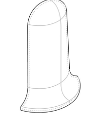 Наружный угол Белый Блеск 70мм (01)
