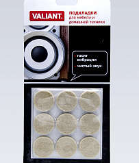 Подкладки п/мебель, 9 шт., d30, шерсть, W9