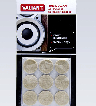 Подкладки п/мебель, 9 шт., d30, шерсть, W9