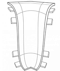 Внутренний угол Белый Мат 70мм (40)