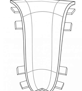 Внутренний угол Дуб Лингбург 70мм (04)
