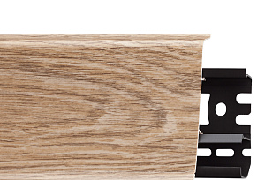 Плинтус со съемной панелью Дуб Скальный 70мм (11)