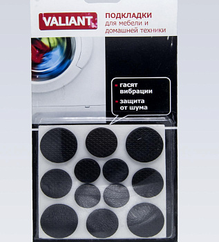 Покладки п/мебель,12 шт., d32,d27,d22 черн., полимер, 12BM